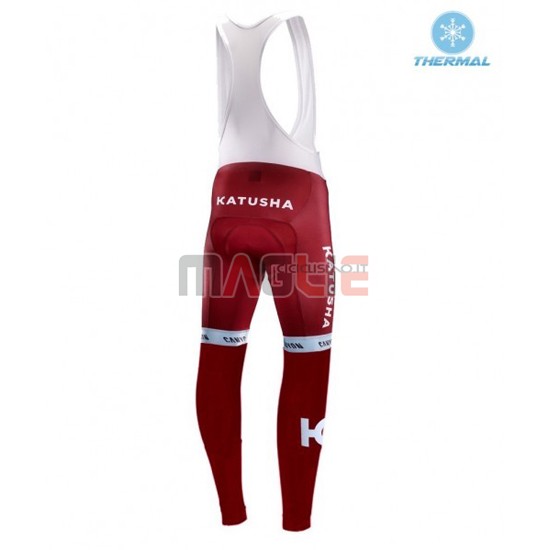 Maglia Katusha manica lunga 2016 bianco e rosso